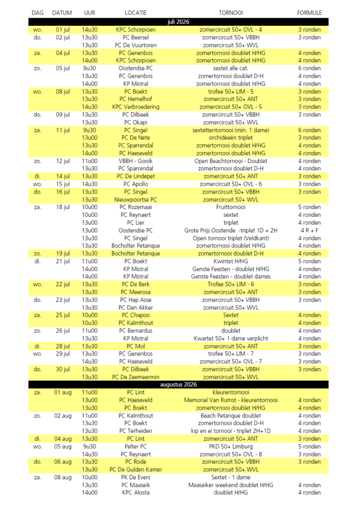 Kalender zomer 2026 - mag 2-2026 - p1